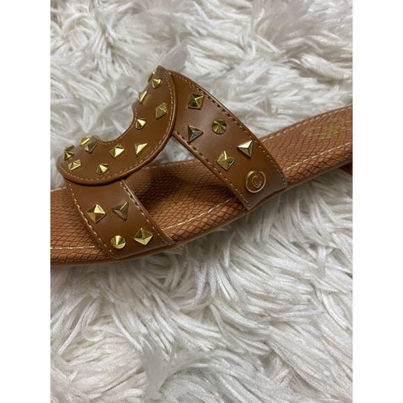 Sam Edelman Studded Faux Leather Sandal Slides - Picture 5 of 9